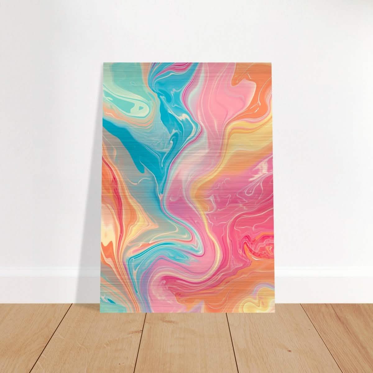 Da Vinci Abstract Modern Wall Art - Brushed Aluminum Print - 70x100 cm / 28x40″ -