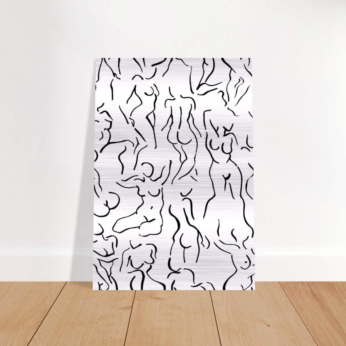 Da Vinci Abstract Modern Wall Art - Brushed Aluminum Print - 70x100 cm / 28x40″ -