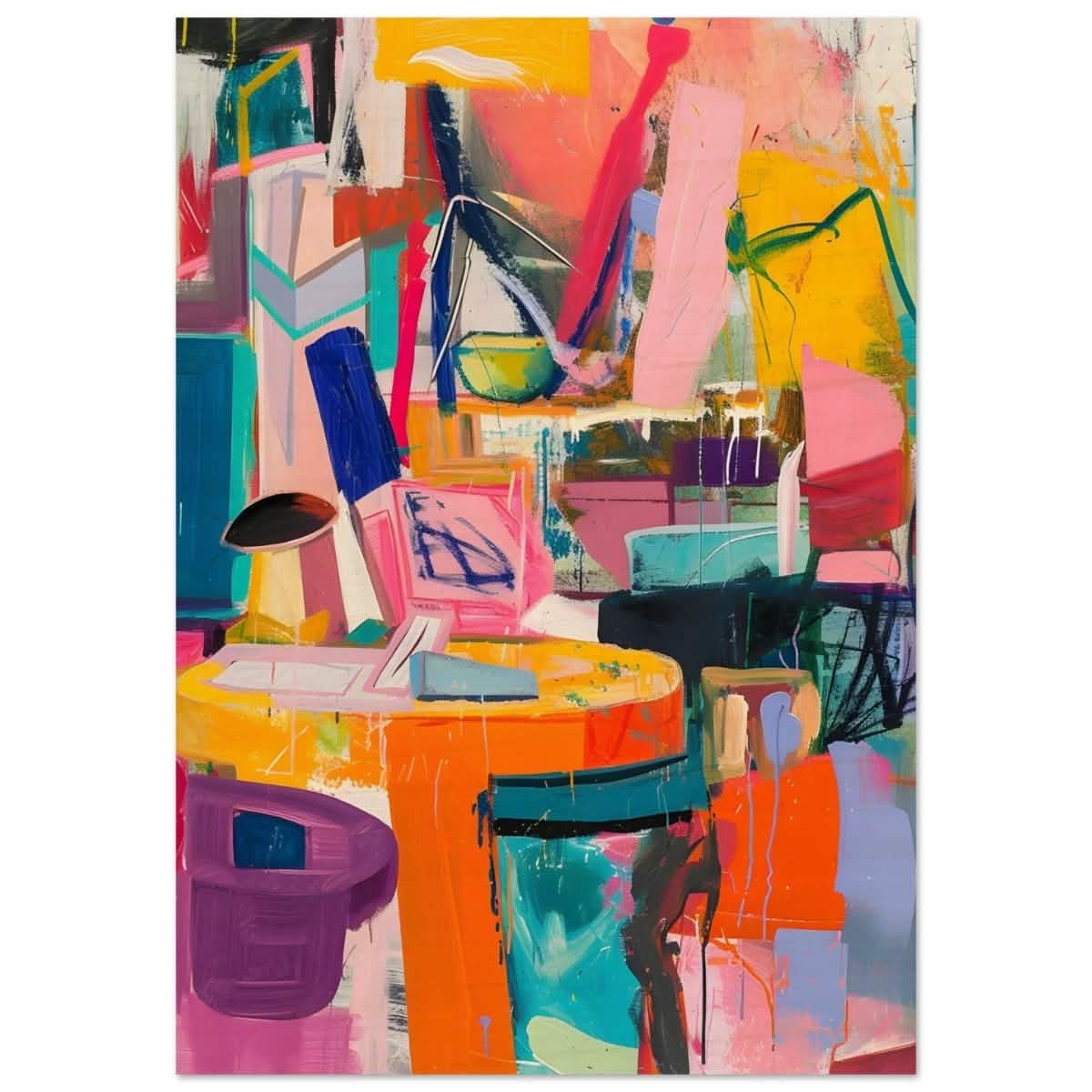 Da Vinci Abstract Modern Wall art - Wood Prints - 70x100 cm / 28x40″ - 20 mm