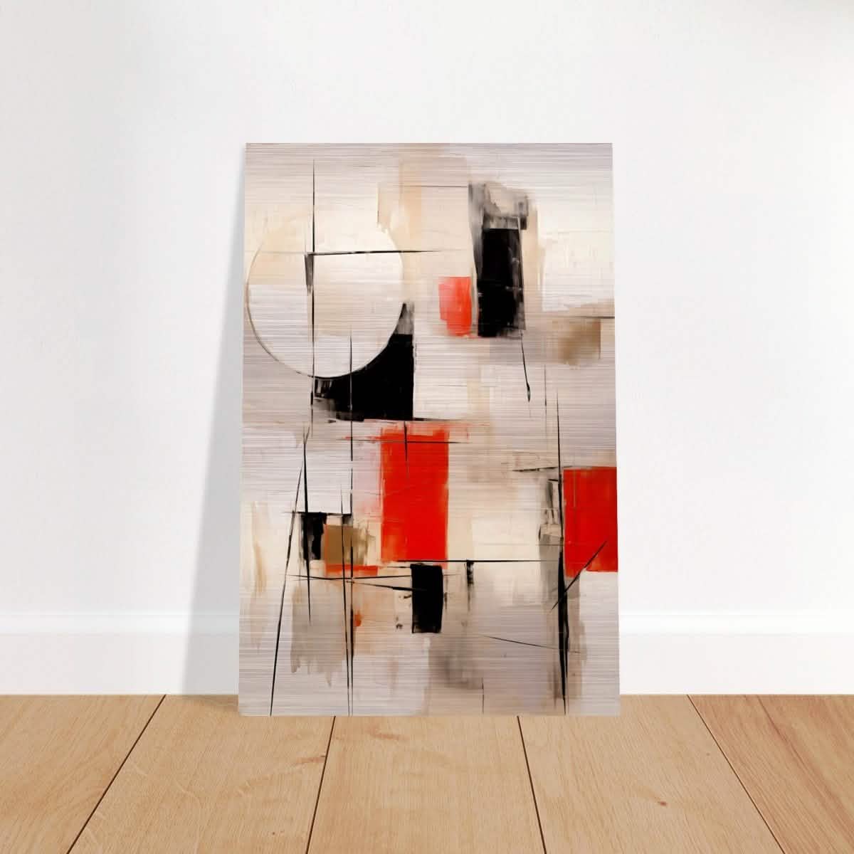 Da Vinci Abstract Modern Wall art - Brushed Aluminum Print - 40x60 cm / 16x24″ -