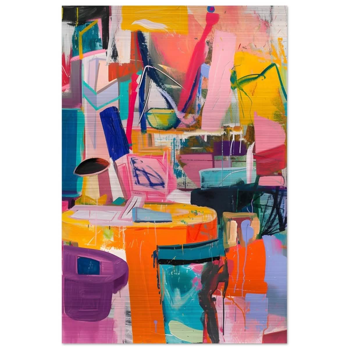 Da Vinci Abstract Modern Wall art - Brushed Aluminum Print - 60x90 cm / 24x36″ -