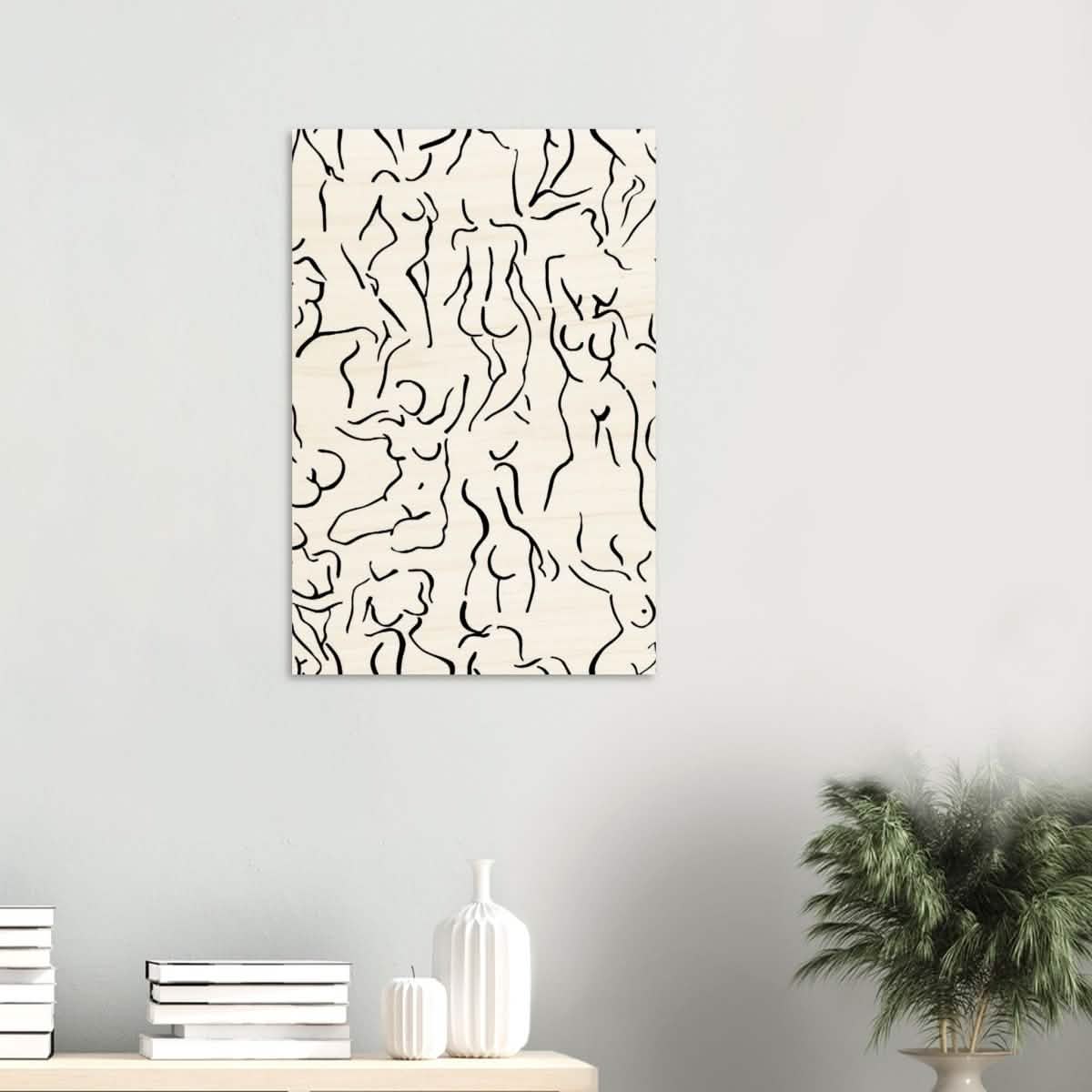 Da Vinci Abstract Modern Wall Art - Wood Prints - 50x75 cm / 20x30″ - 10 mm