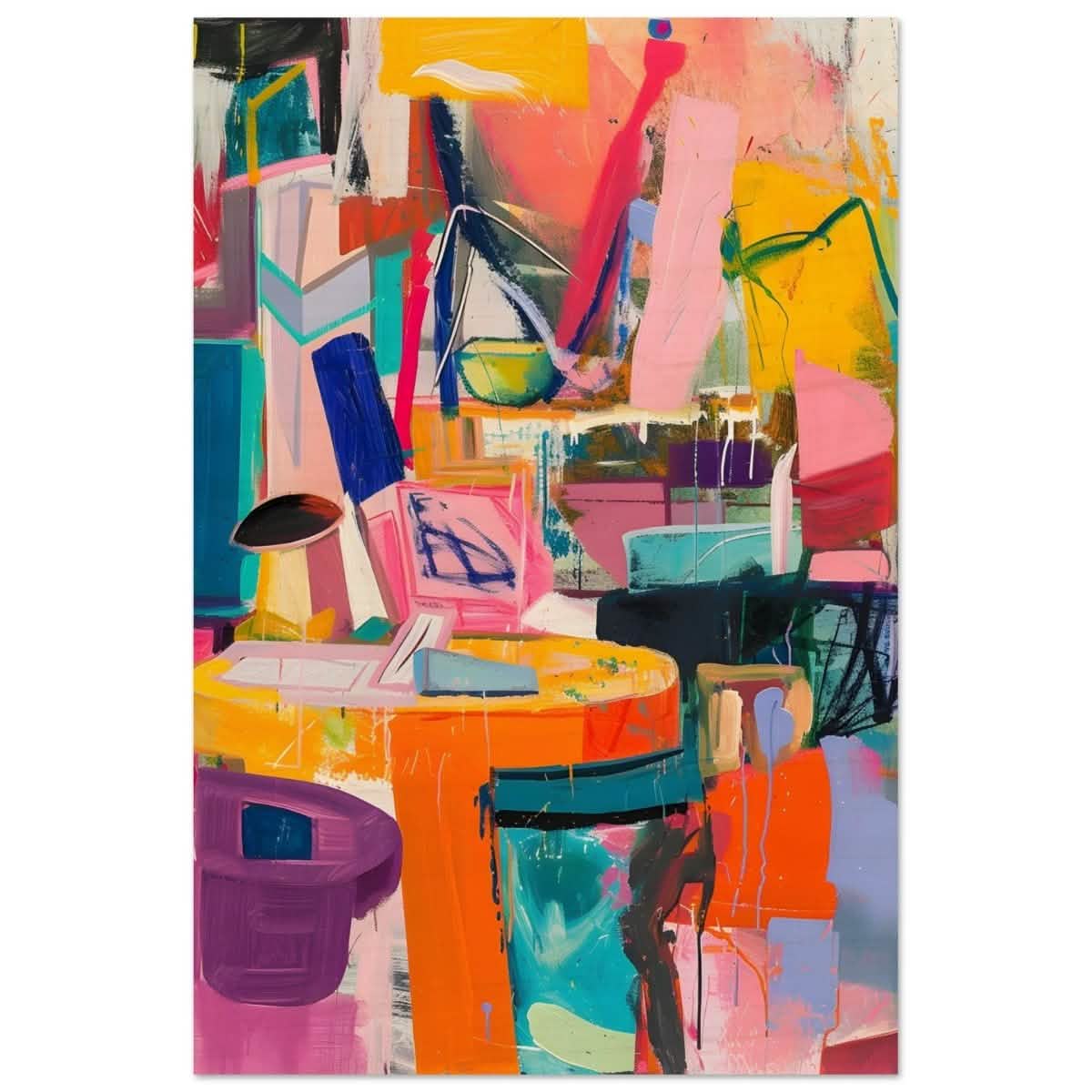 Da Vinci Abstract Modern Wall art - Wood Prints - 60x90 cm / 24x36″ - 20 mm