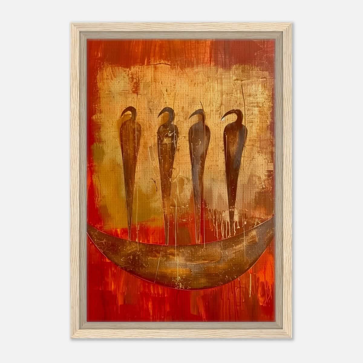 Da Vinci Abstract Wall art Print | Ancient Africa - Framed Canvas - 30x45 cm / 12x18″ - Wood frame