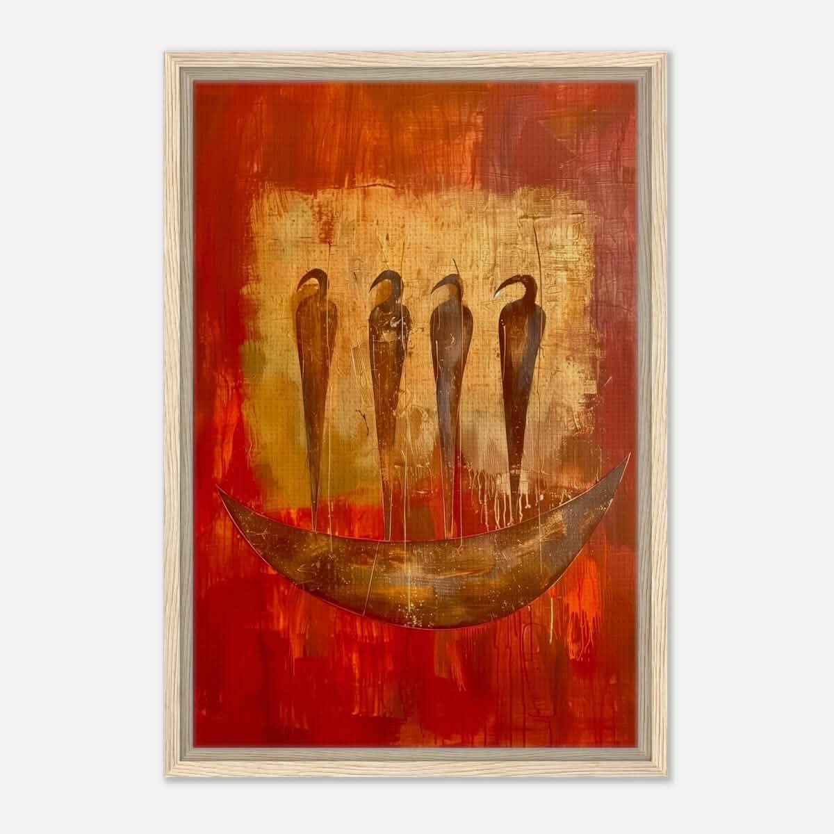 Da Vinci Abstract Wall art Print | Ancient Africa - Framed Canvas - 40x60 cm / 16x24″ - Wood frame