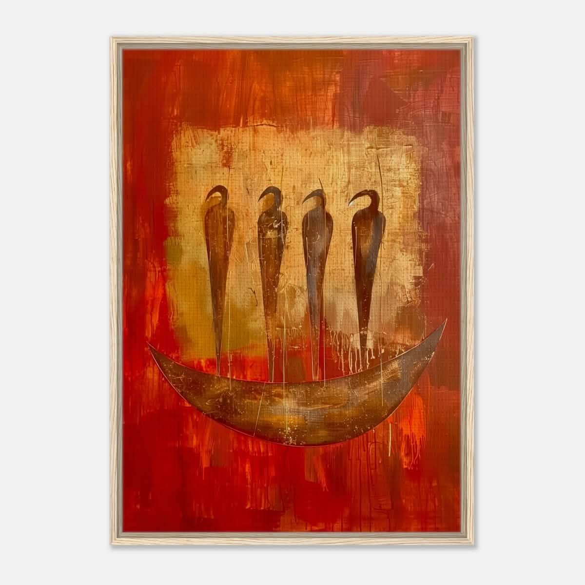 Da Vinci Abstract Wall art Print | Ancient Africa - Framed Canvas - 70x100 cm / 28x40″ - Wood frame