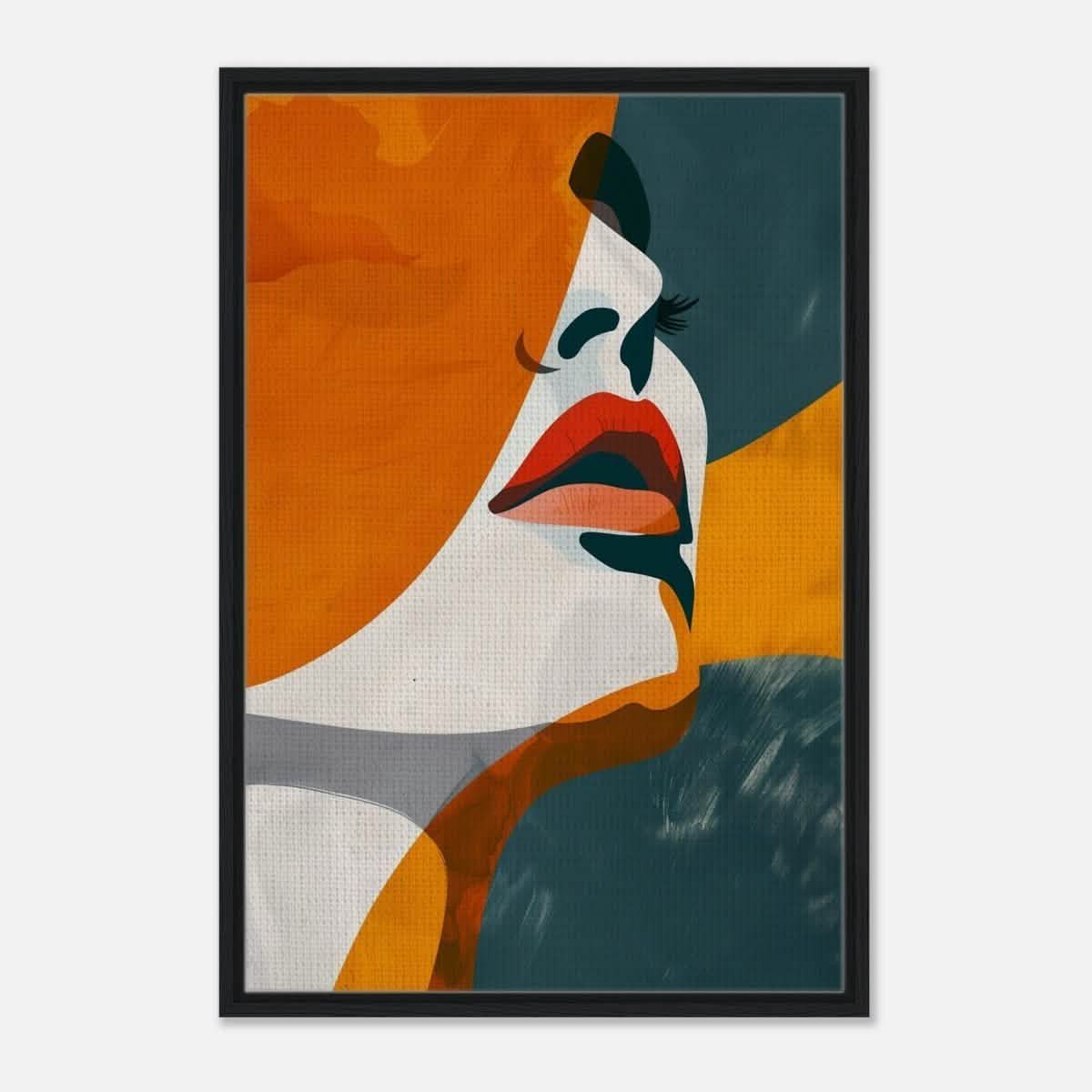 Da Vinci Abstract Wall art Print | Eclectic Expressions - Framed Canvas - 60x90 cm / 24x36″ - Black frame