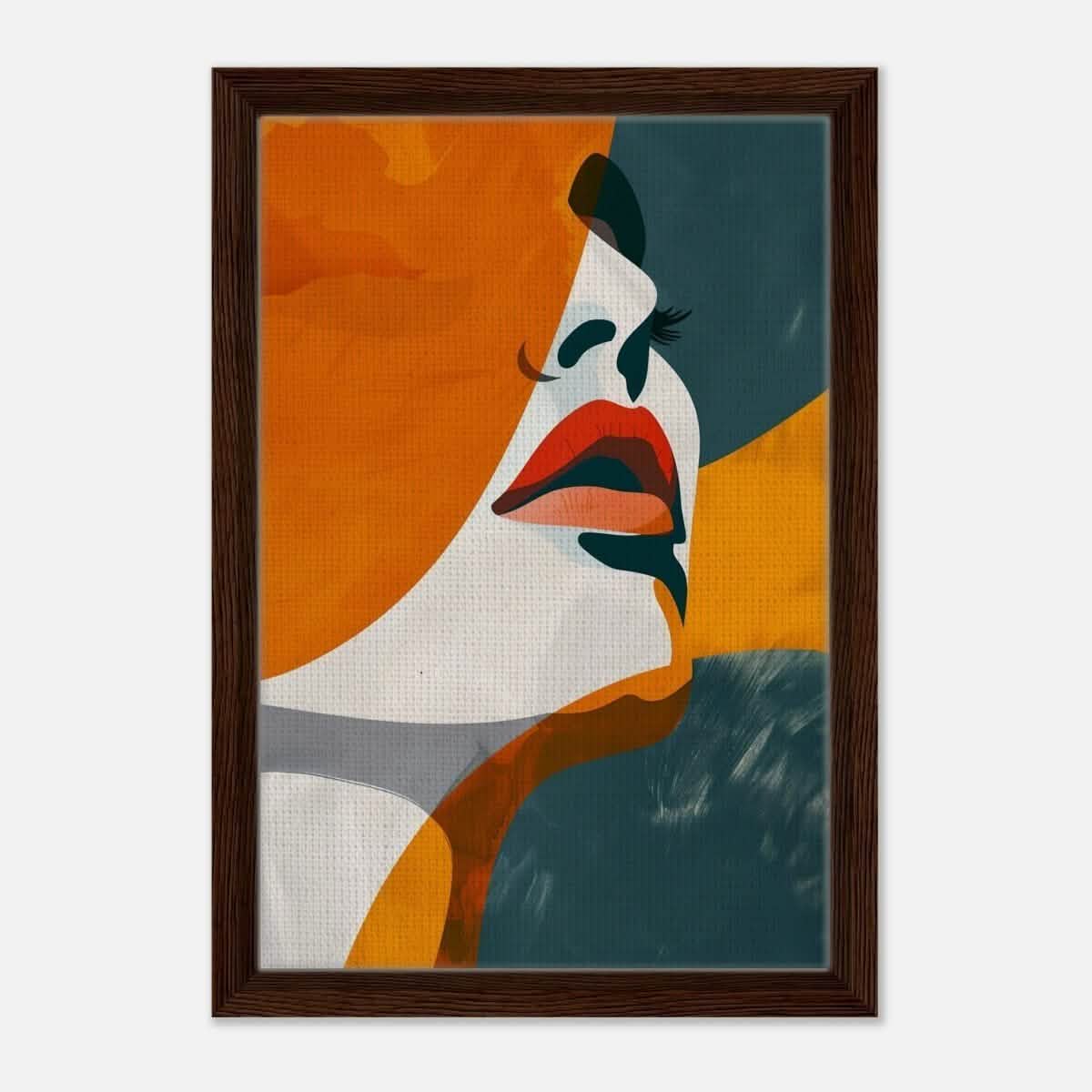 Da Vinci Abstract Wall art Print | Eclectic Expressions - Framed Canvas - 30x45 cm / 12x18″ - Dark wood frame