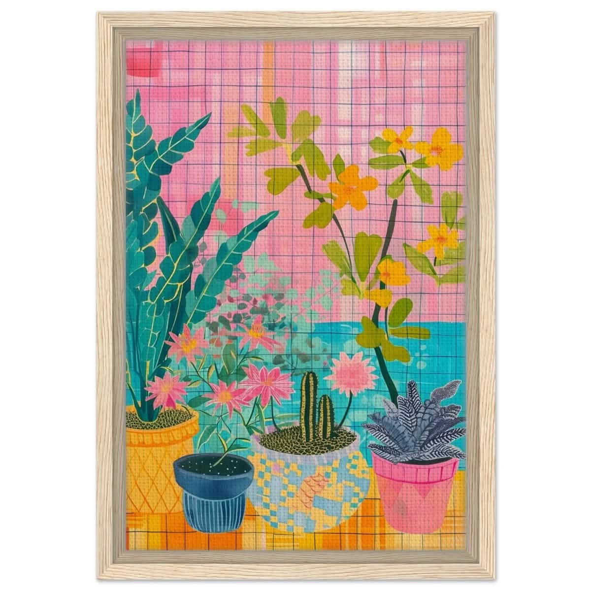 Da Vinci Abstract wall art Print | Floral - Framed Canvas - 30x45 cm / 12x18″ - Wood frame