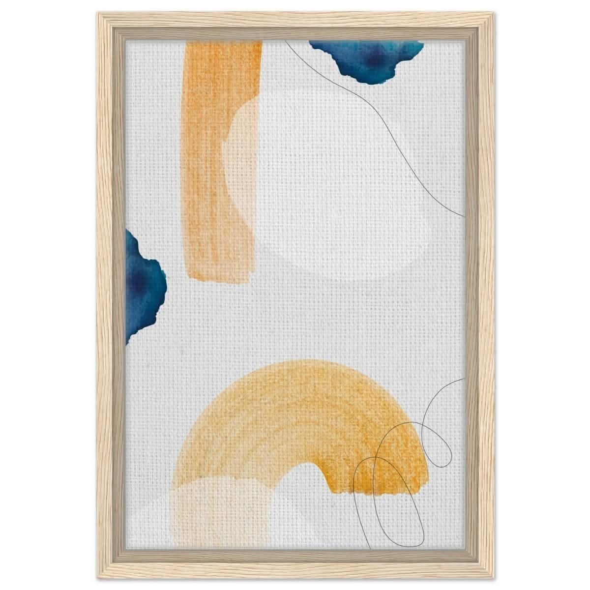 Da Vinci Abstract Wall art Print - Framed Canvas - 30x45 cm / 12x18″ - Wood frame