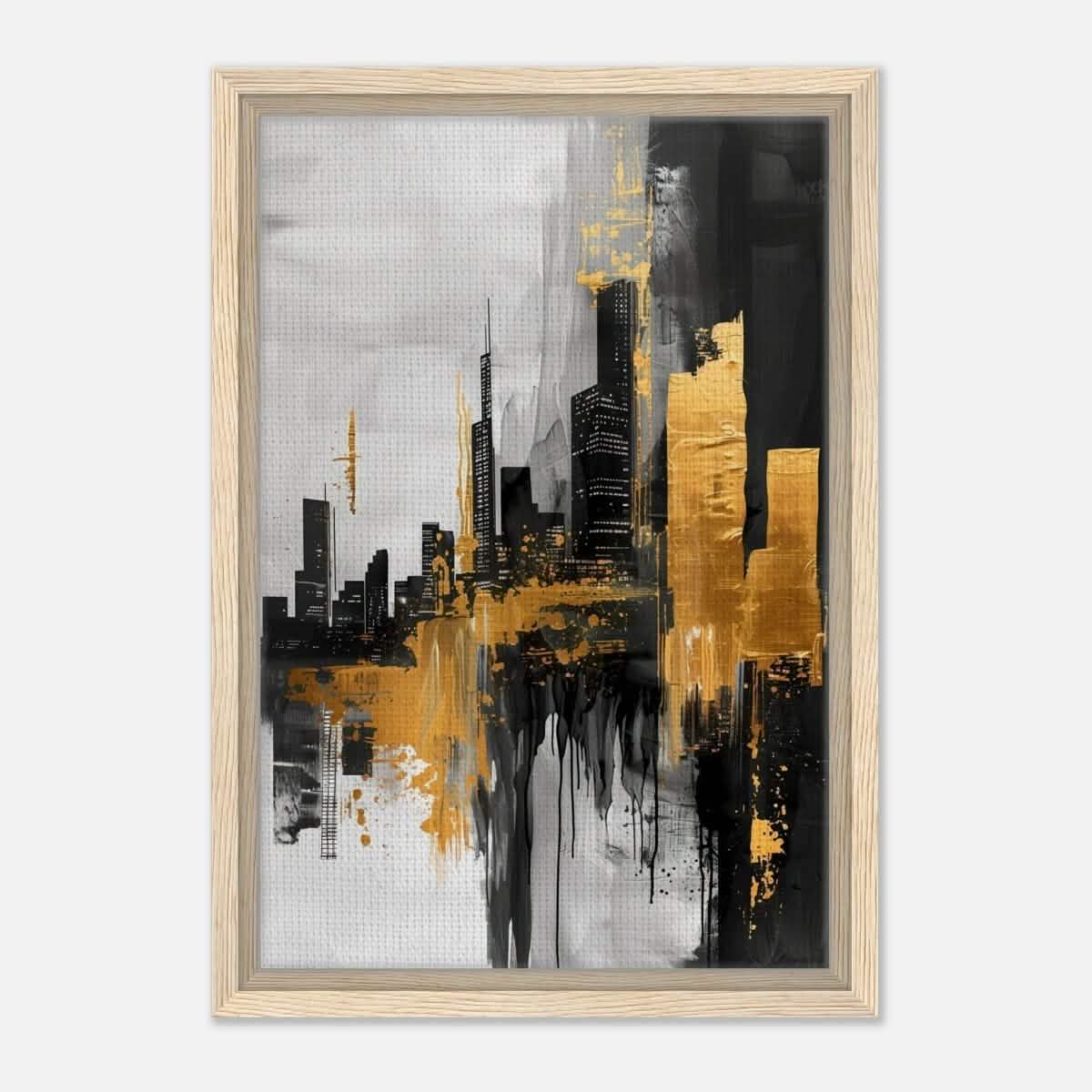 Da Vinci Abstract Wall art Print - Framed Canvas - 30x45 cm / 12x18″ - Wood frame