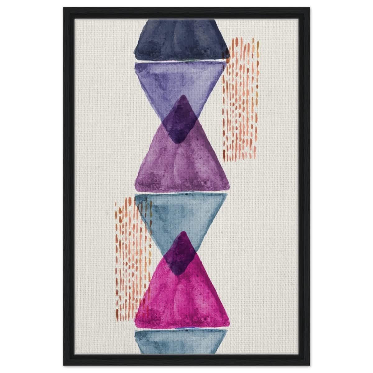 Da Vinci Abstract Wall art Print - Framed Canvas - 50x75 cm / 20x30″ - Black frame