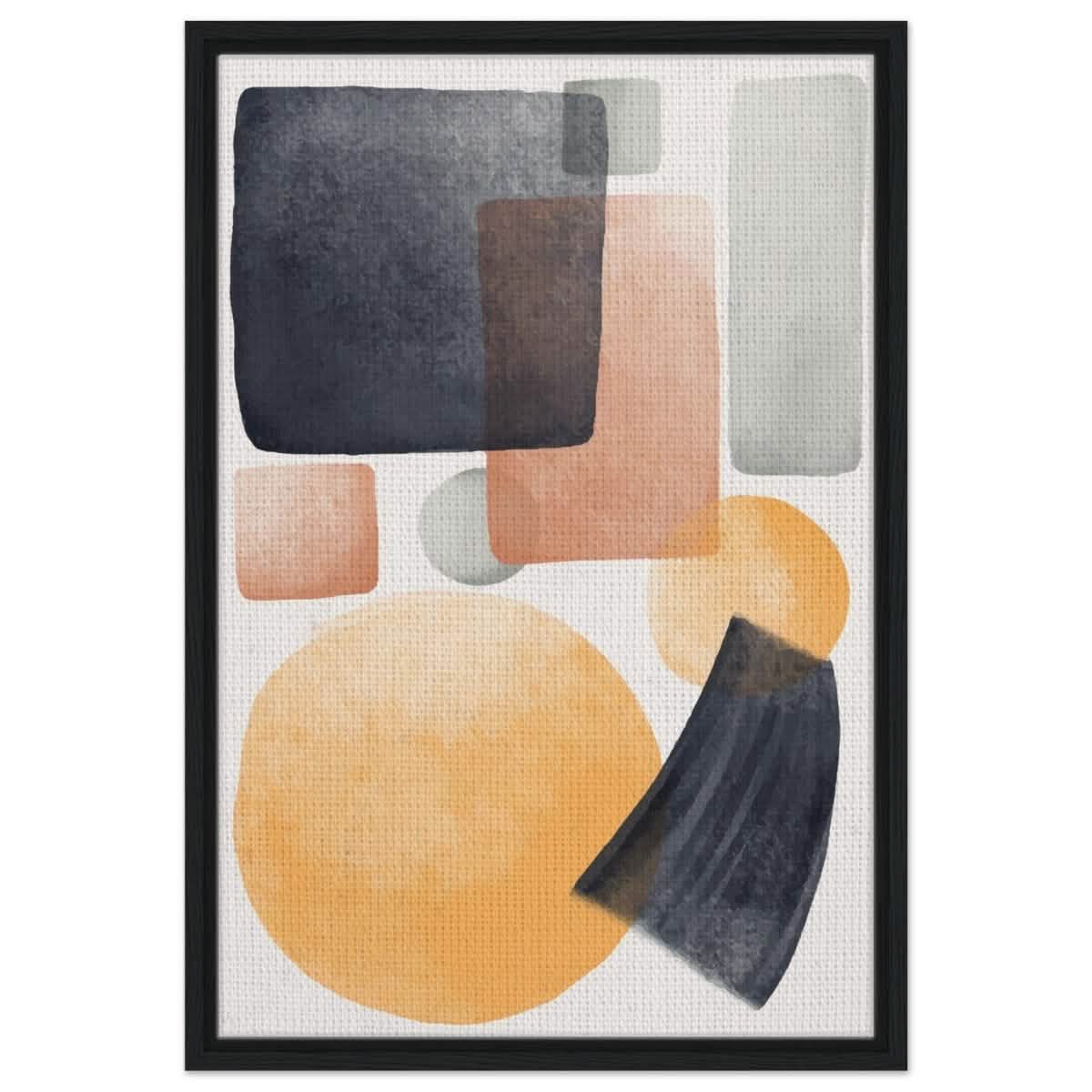 Da Vinci Abstract Wall art Print - Framed Canvas - 50x75 cm / 20x30″ - Black frame