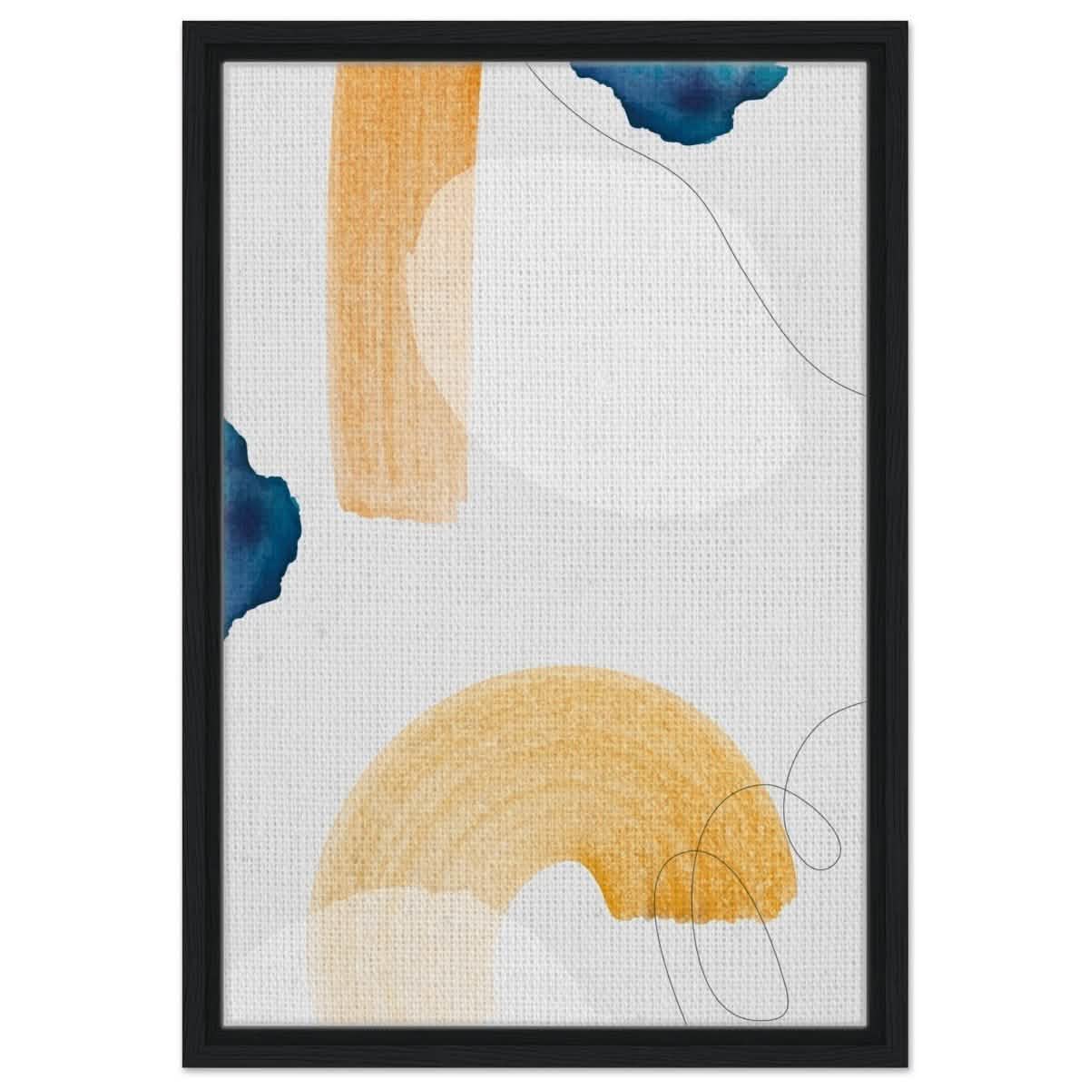 Da Vinci Abstract Wall art Print - Framed Canvas - 40x60 cm / 16x24″ - Black frame