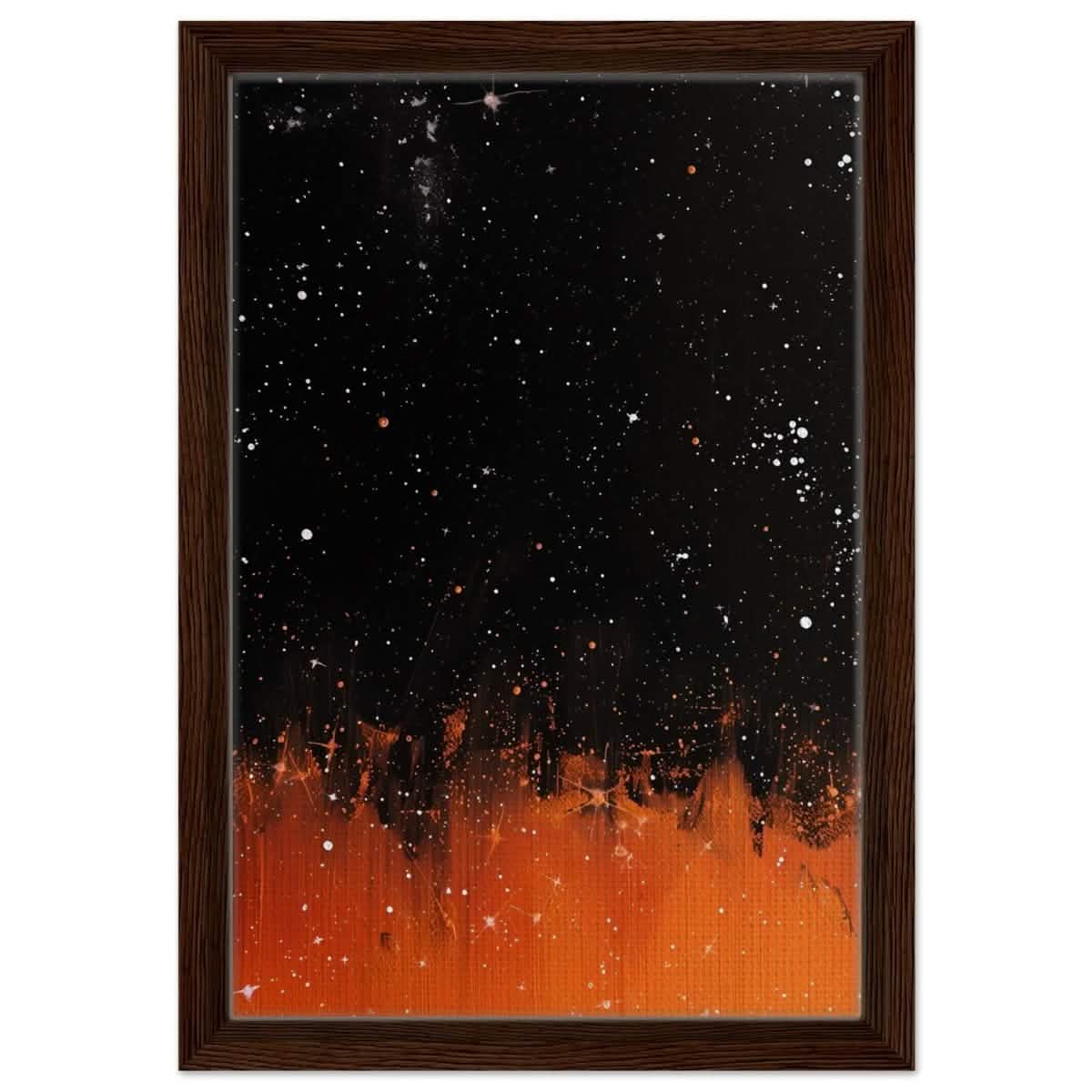 Da Vinci Abstract Wall art Print - Framed Canvas - 30x45 cm / 12x18″ - Dark wood frame