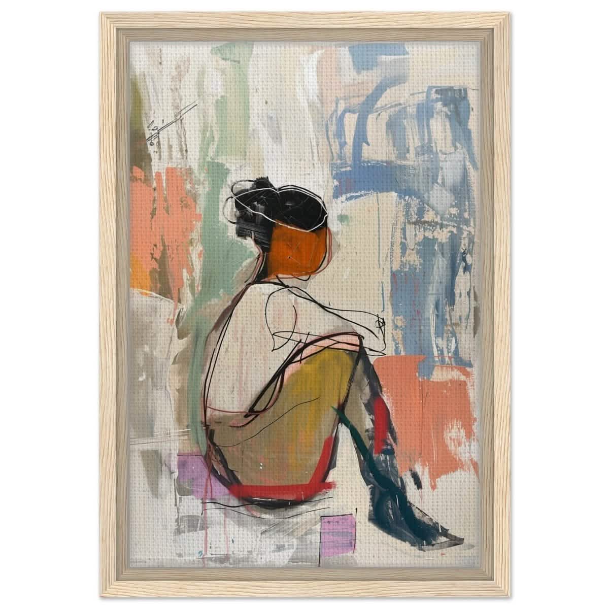 Da Vinci Abstract wall art print - Framed Canvas - 30x45 cm / 12x18″ - Wood frame