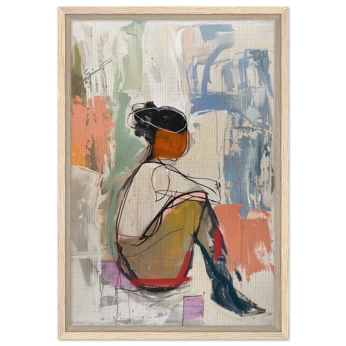 Da Vinci Abstract wall art print - Framed Canvas - 40x60 cm / 16x24″ - Wood frame