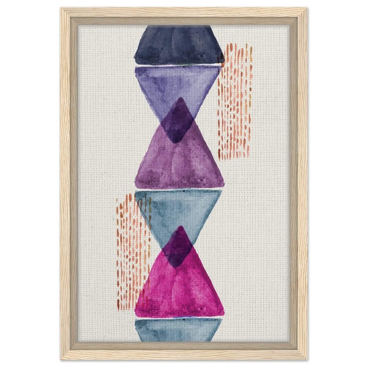 Da Vinci Abstract Wall art Print - Framed Canvas - 30x45 cm / 12x18″ - Wood frame