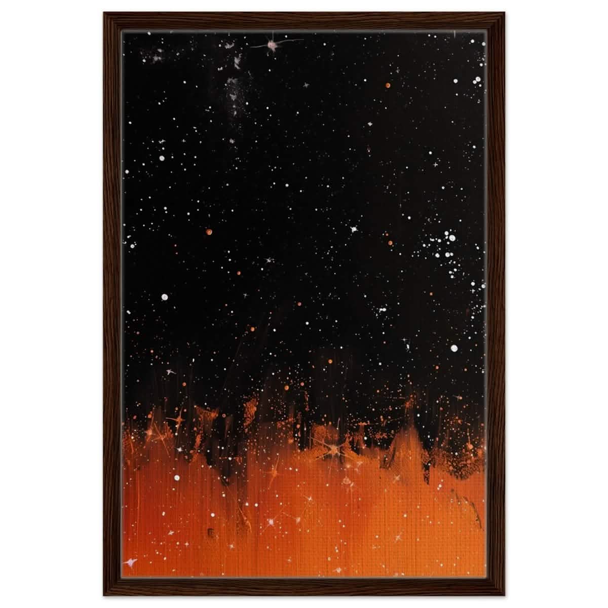 Da Vinci Abstract Wall art Print - Framed Canvas - 50x75 cm / 20x30″ - Dark wood frame