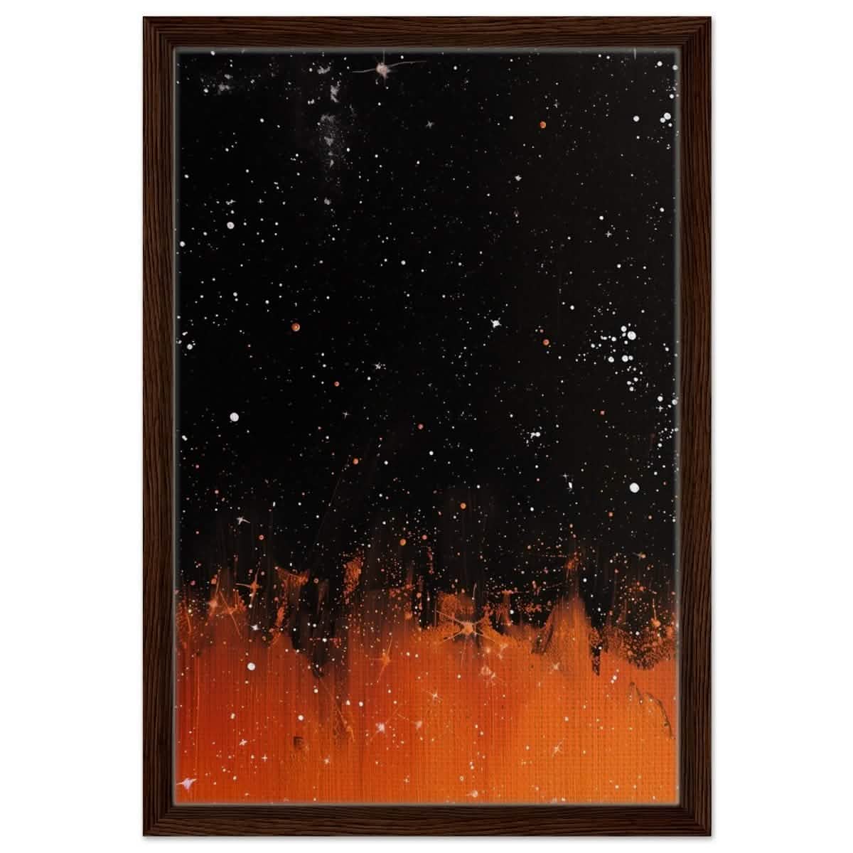 Da Vinci Abstract Wall art Print - Framed Canvas - 40x60 cm / 16x24″ - Dark wood frame