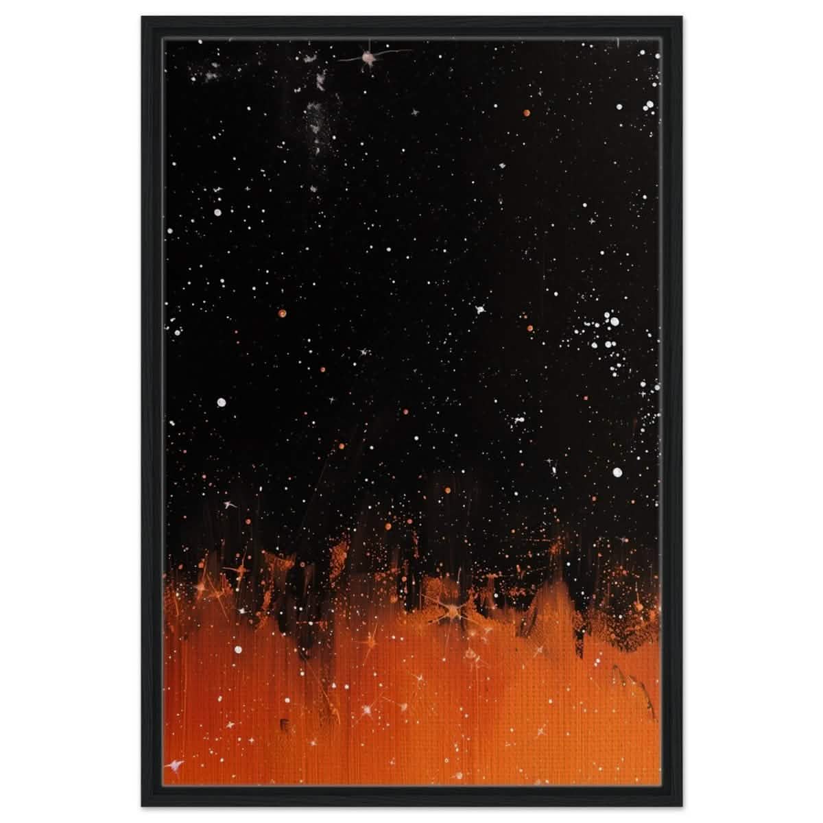 Da Vinci Abstract Wall art Print - Framed Canvas - 60x90 cm / 24x36″ - Black frame