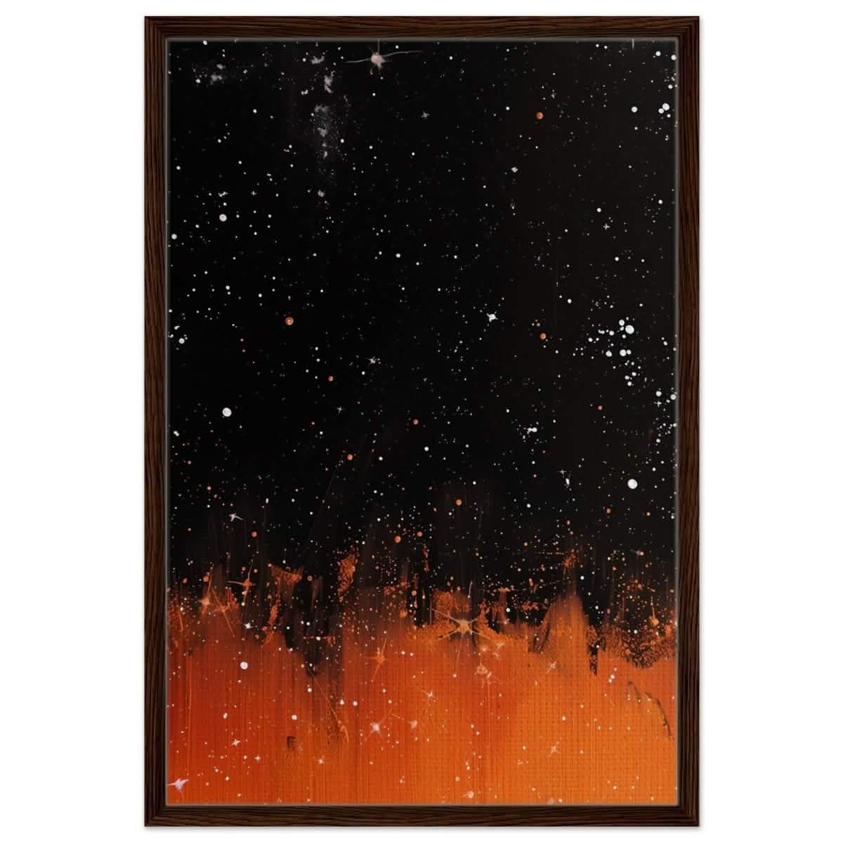 Da Vinci Abstract Wall art Print - Framed Canvas - 60x90 cm / 24x36″ - Dark wood frame