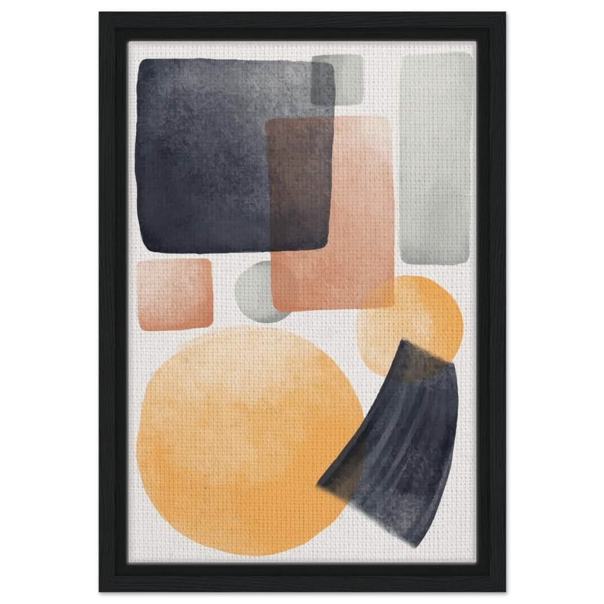 Da Vinci Abstract Wall art Print - Framed Canvas - 30x45 cm / 12x18″ - Black frame