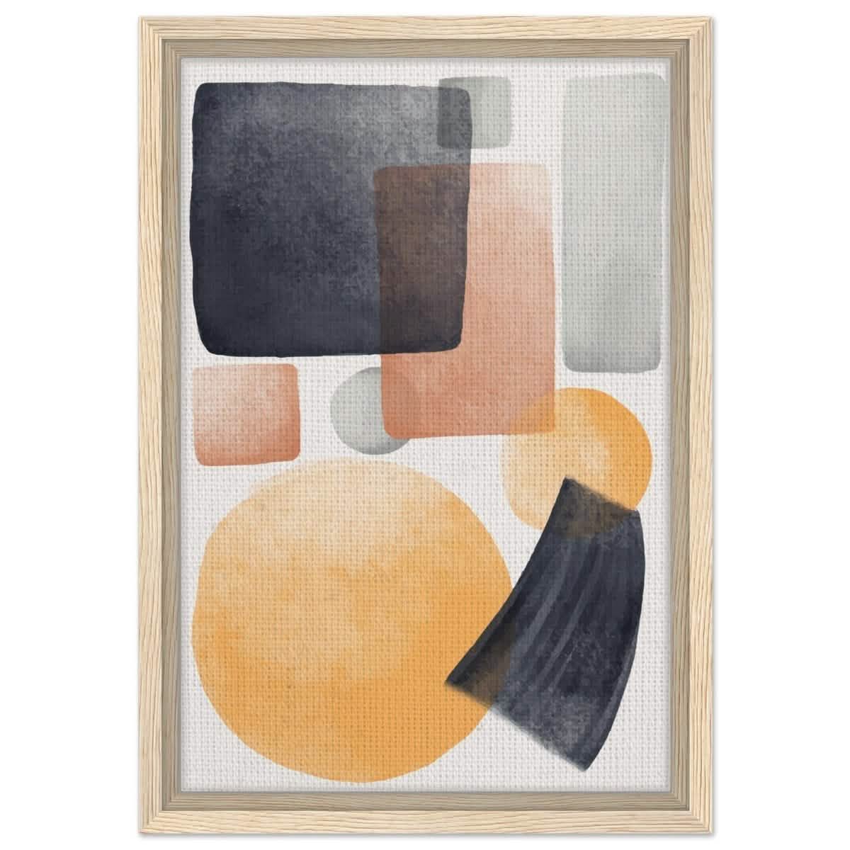 Da Vinci Abstract Wall art Print - Framed Canvas - 30x45 cm / 12x18″ - Wood frame