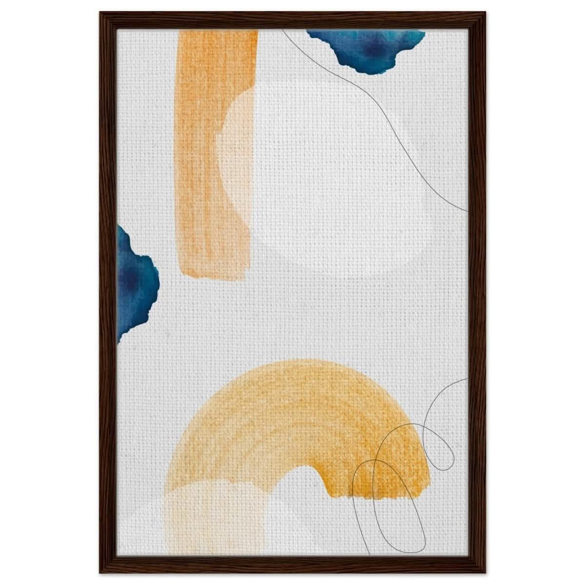 Da Vinci Abstract Wall art Print - Framed Canvas - 50x75 cm / 20x30″ - Dark wood frame