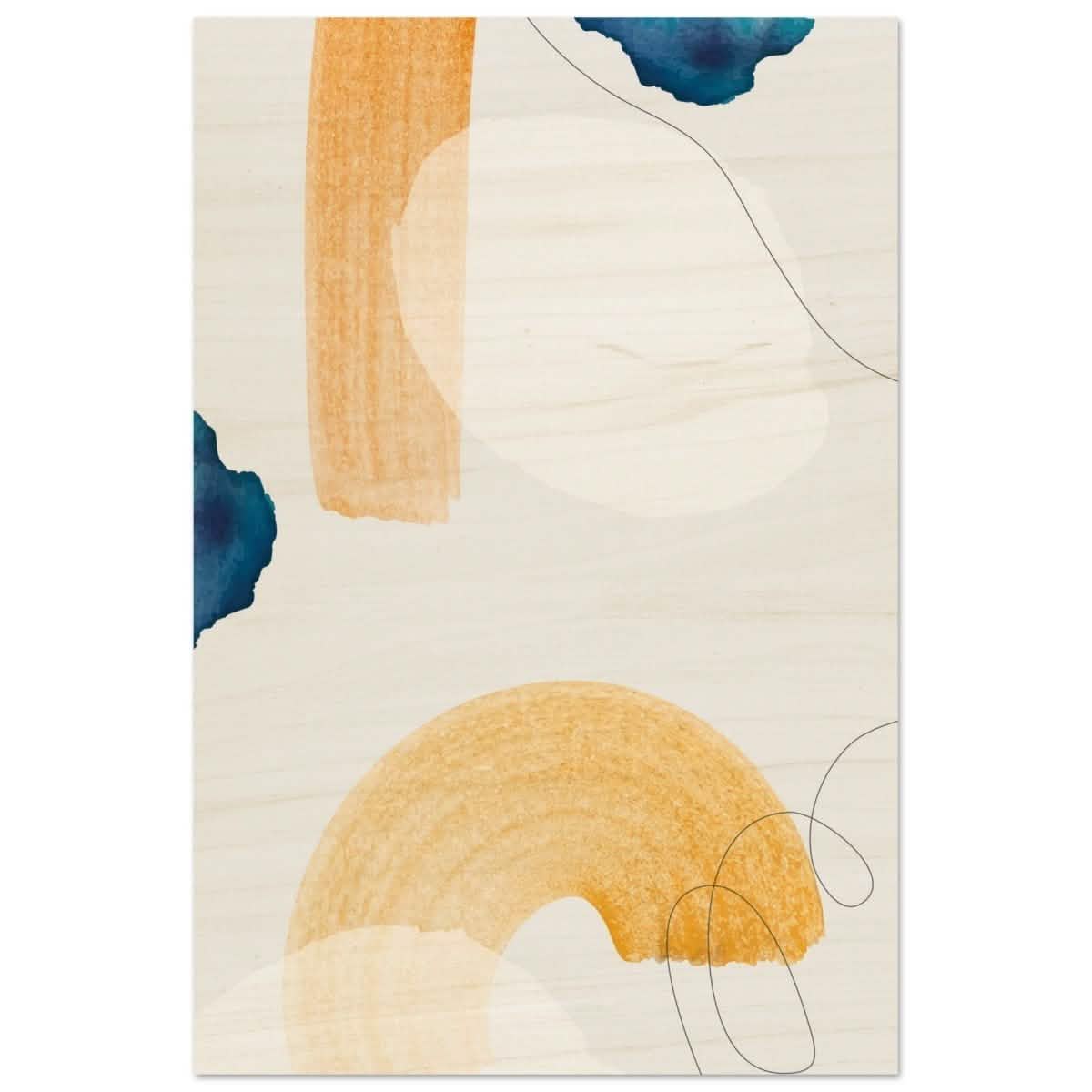 Da Vinci Abstract Wall art Print - Wood Prints - 50x75 cm / 20x30″ -