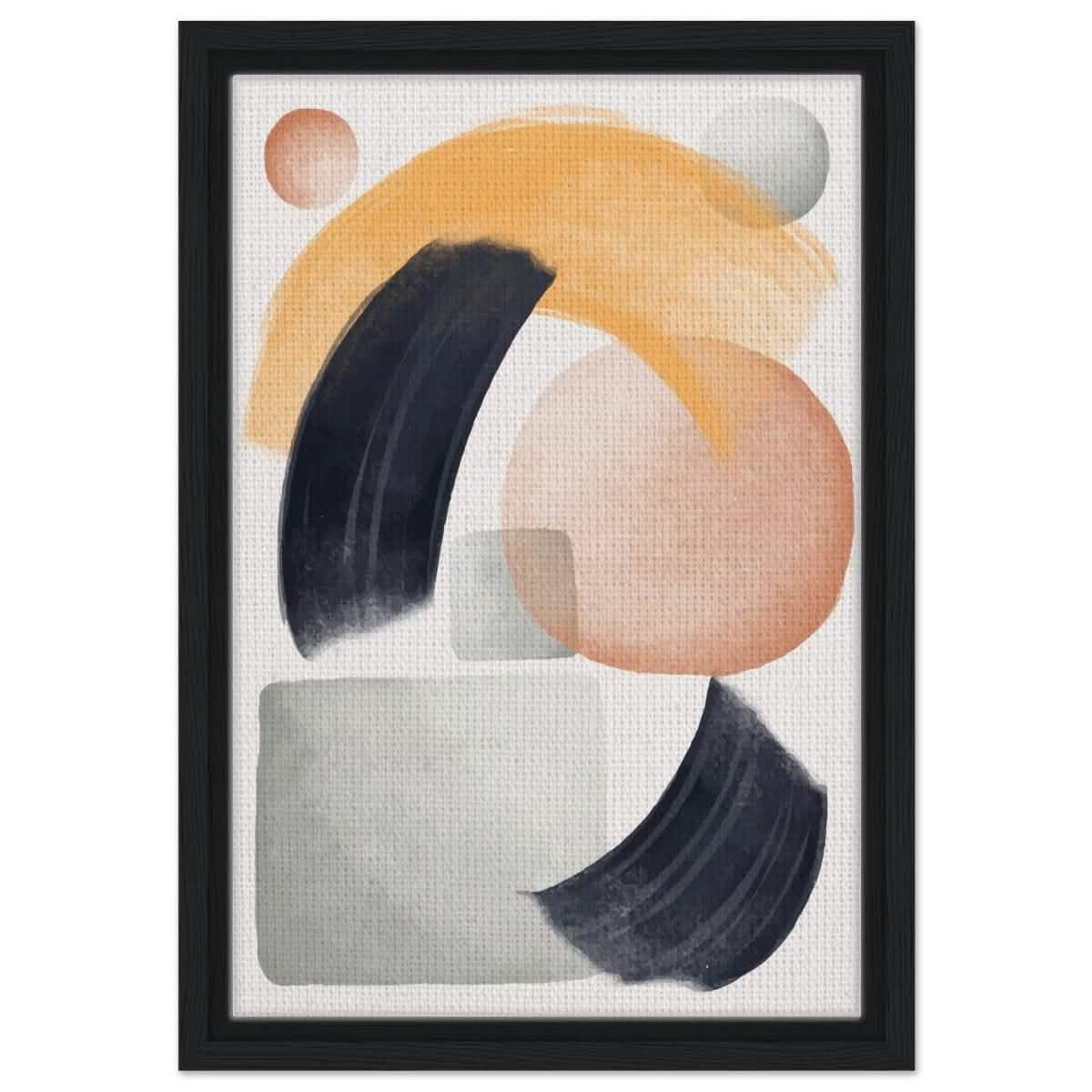 Da Vinci Abstract Wall art Print - Framed Canvas - 30x45 cm / 12x18″ - Black frame