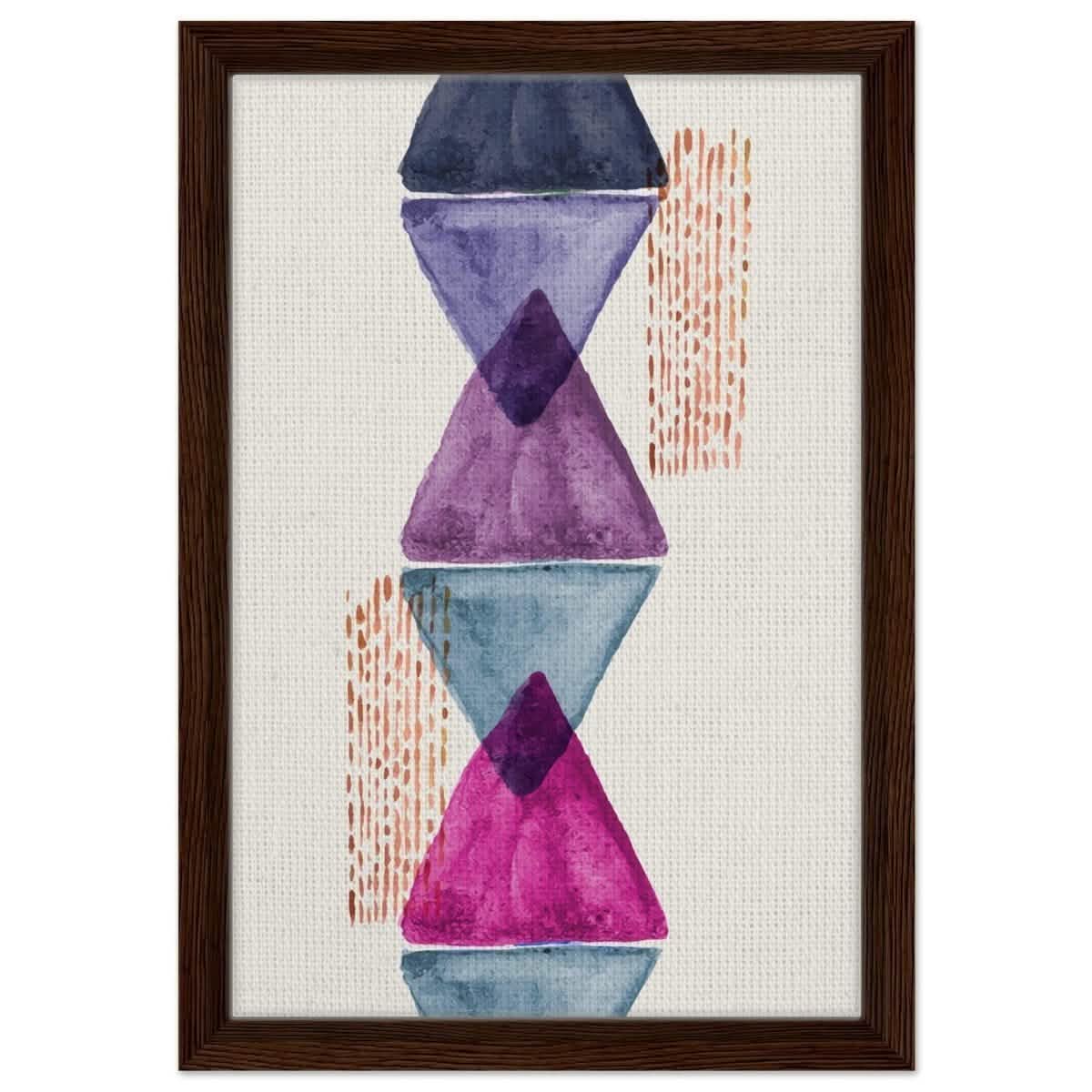 Da Vinci Abstract Wall art Print - Framed Canvas - 30x45 cm / 12x18″ - Dark wood frame