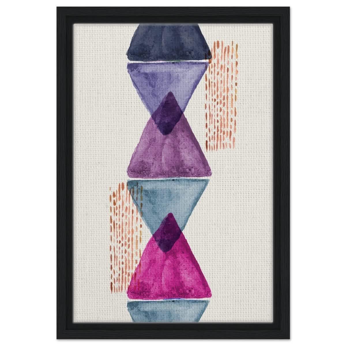 Da Vinci Abstract Wall art Print - Framed Canvas - 30x45 cm / 12x18″ - Black frame