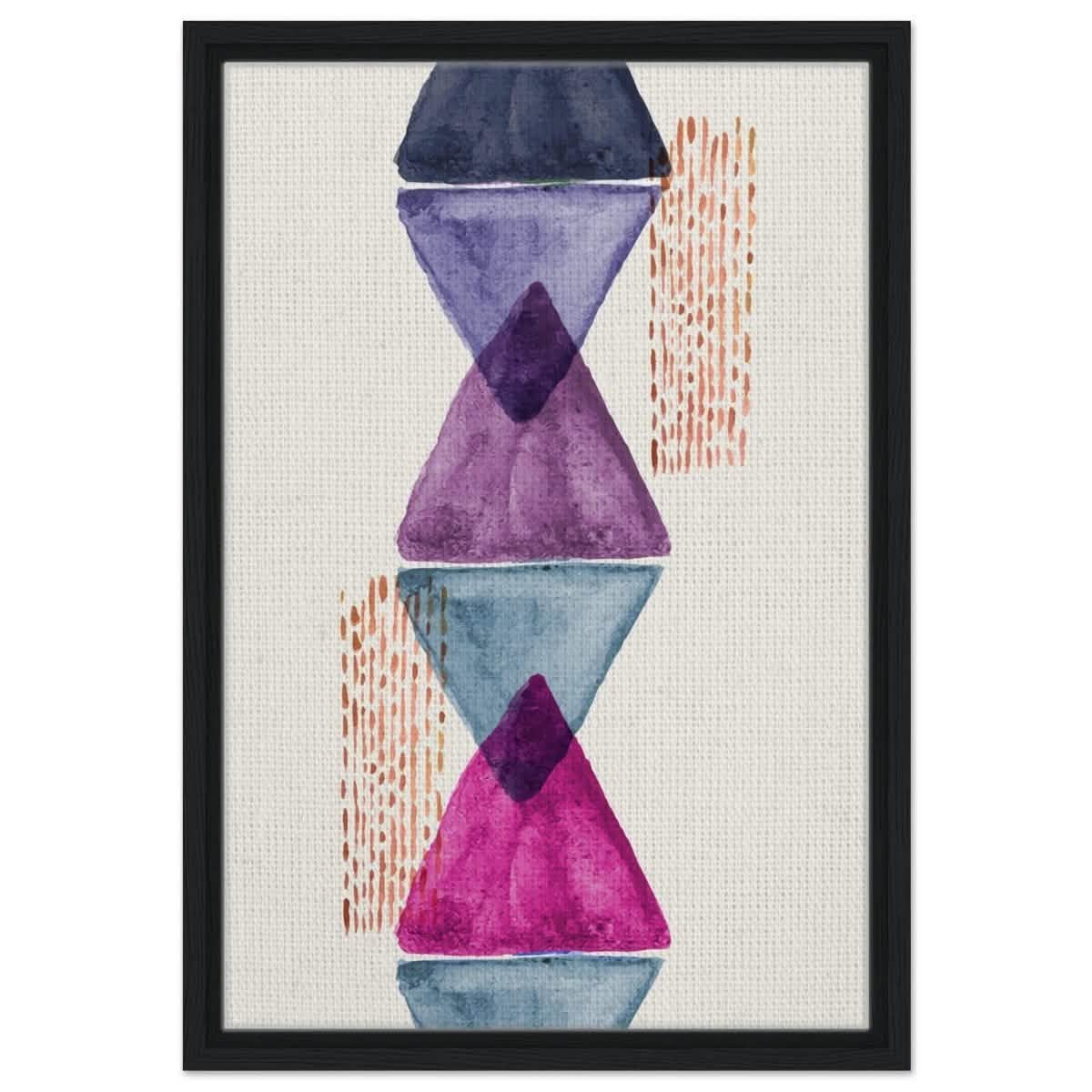 Da Vinci Abstract Wall art Print - Framed Canvas - 40x60 cm / 16x24″ - Black frame