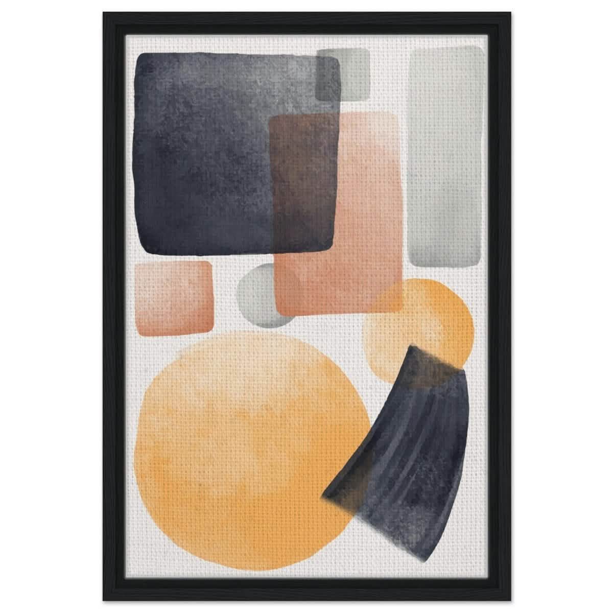 Da Vinci Abstract Wall art Print - Framed Canvas - 40x60 cm / 16x24″ - Black frame