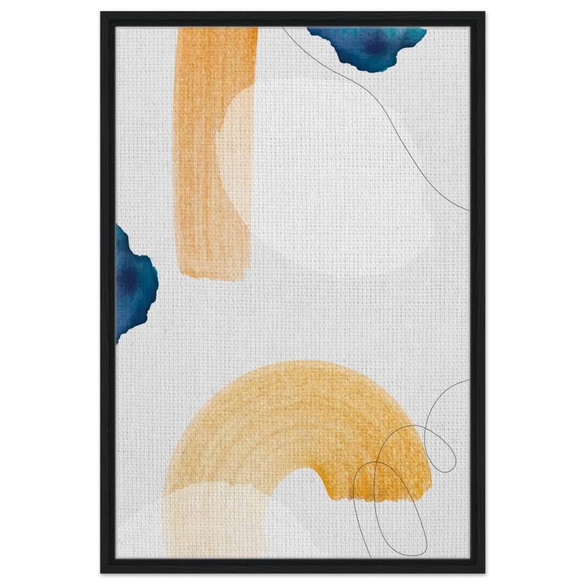 Da Vinci Abstract Wall art Print - Framed Canvas - 60x90 cm / 24x36″ - Black frame