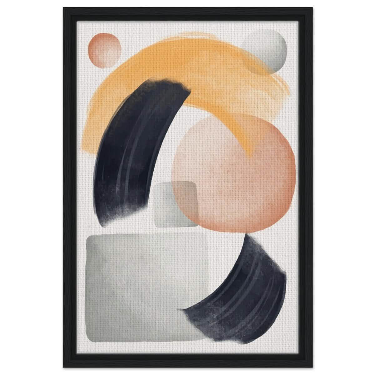 Da Vinci Abstract Wall art Print - Framed Canvas - 40x60 cm / 16x24″ - Black frame