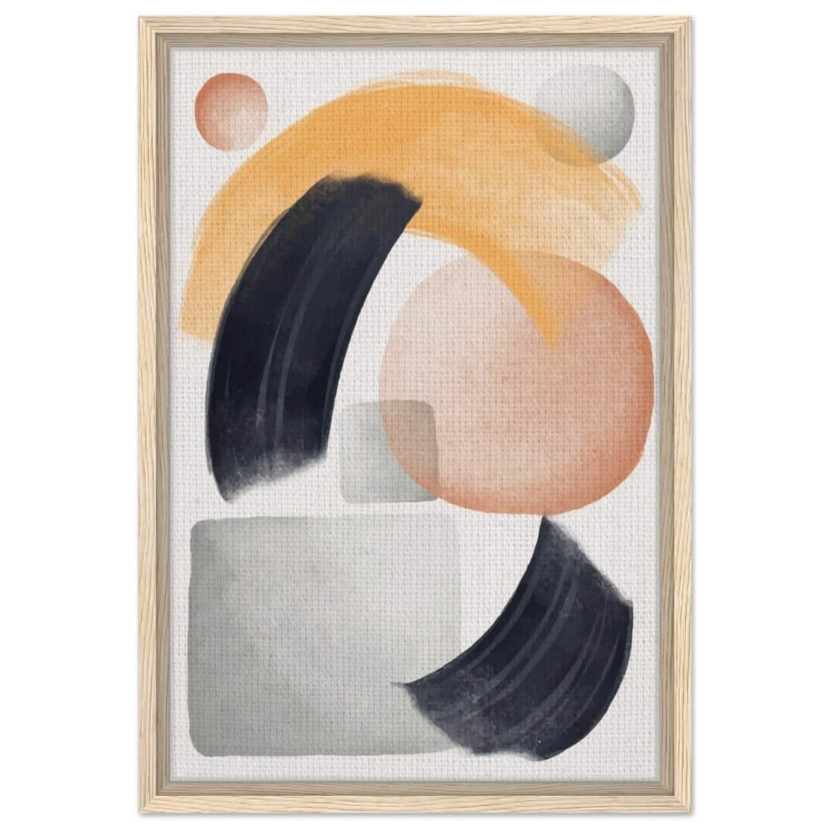 Da Vinci Abstract Wall art Print - Framed Canvas - 40x60 cm / 16x24″ - Wood frame