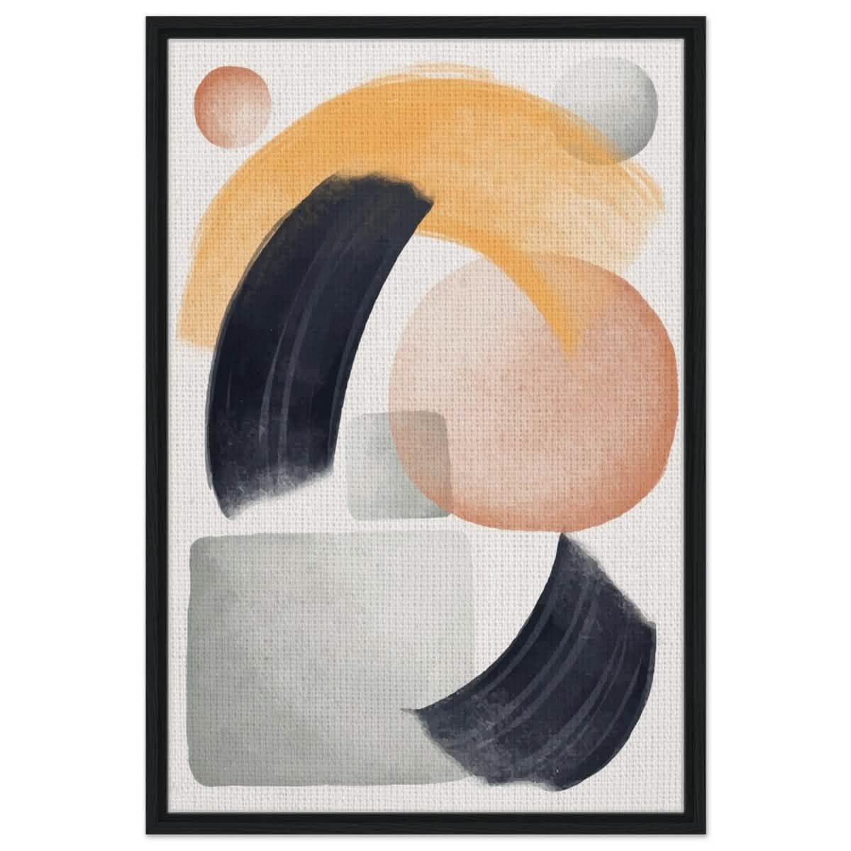 Da Vinci Abstract Wall art Print - Framed Canvas - 60x90 cm / 24x36″ - Black frame