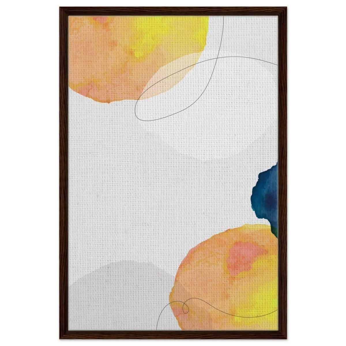 Da Vinci Abstract Wall art Print - Framed Canvas - 60x90 cm / 24x36″ - Dark wood frame