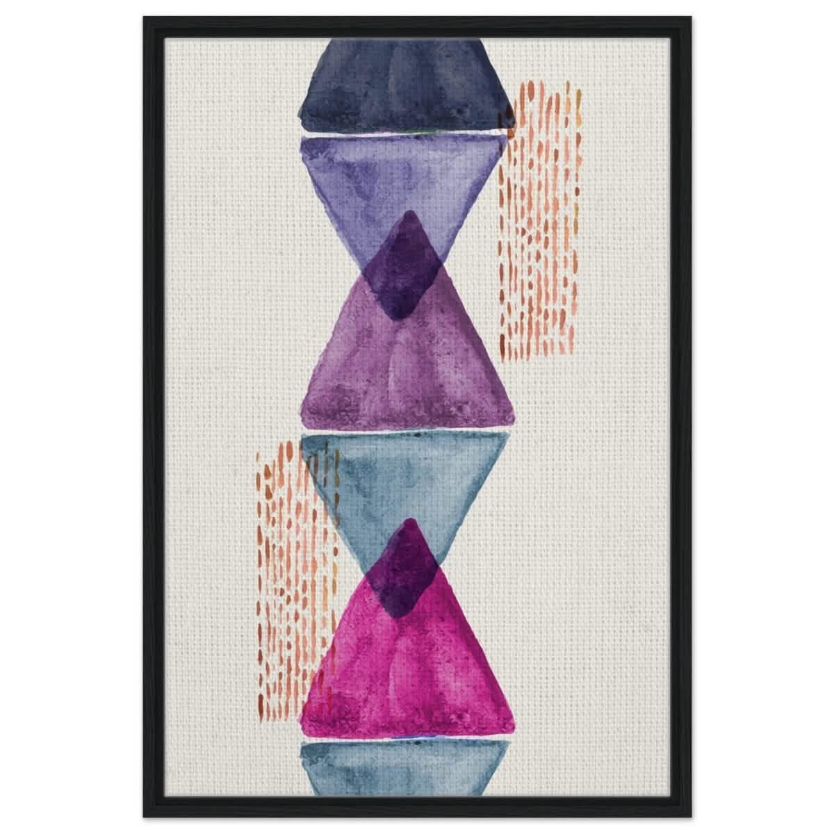 Da Vinci Abstract Wall art Print - Framed Canvas - 60x90 cm / 24x36″ - Black frame