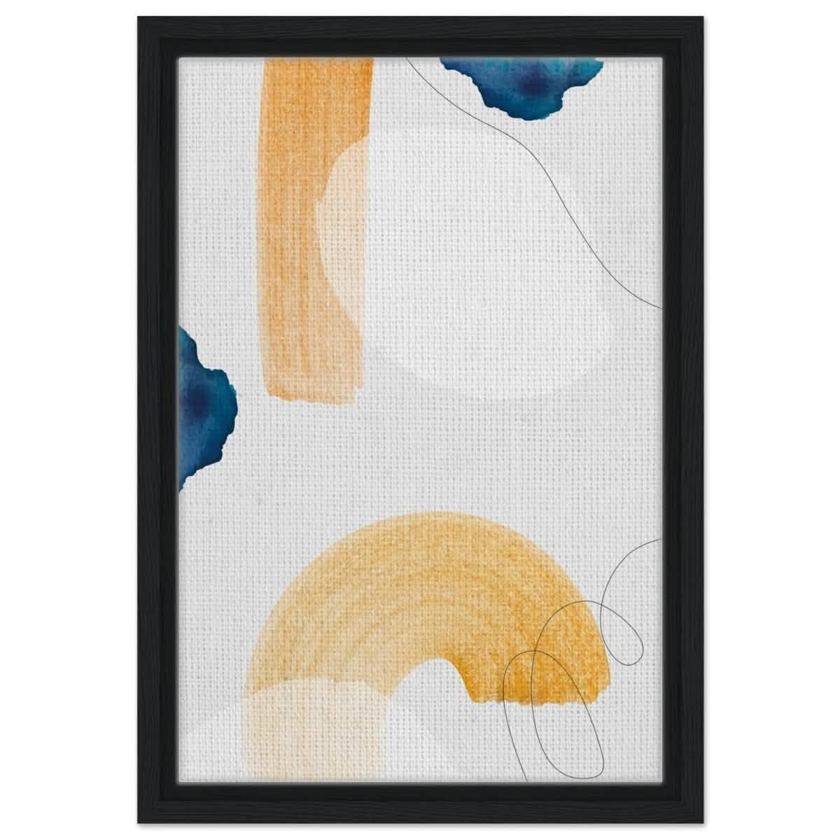 Da Vinci Abstract Wall art Print - Framed Canvas - 30x45 cm / 12x18″ - Black frame