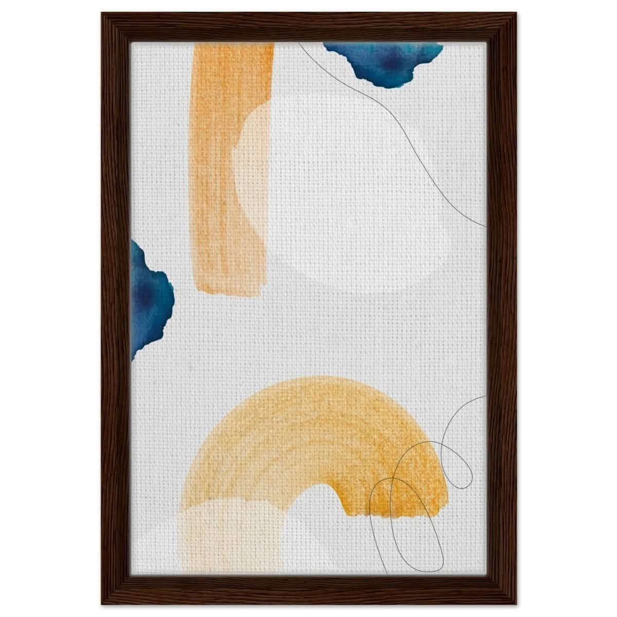 Da Vinci Abstract Wall art Print - Framed Canvas - 30x45 cm / 12x18″ - Dark wood frame