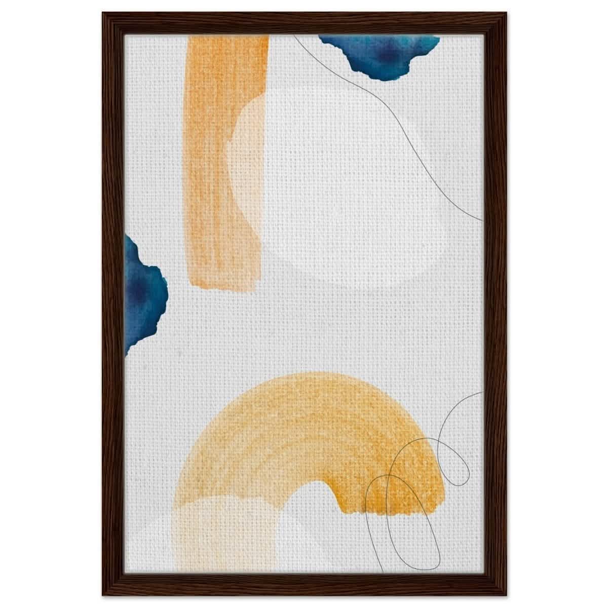 Da Vinci Abstract Wall art Print - Framed Canvas - 40x60 cm / 16x24″ - Dark wood frame