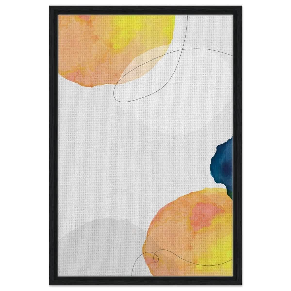 Da Vinci Abstract Wall art Print - Framed Canvas - 50x75 cm / 20x30″ - Black frame