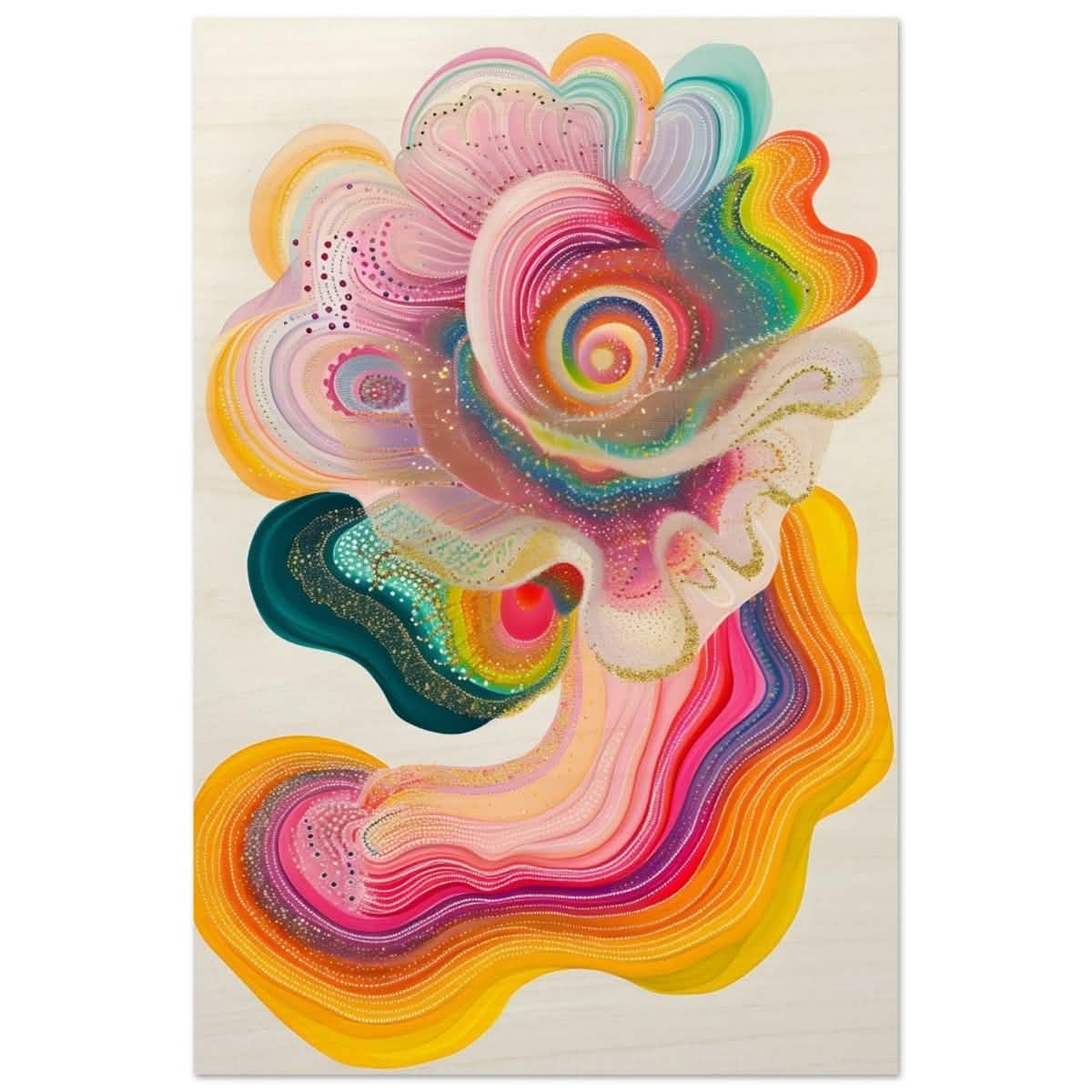 Da Vinci Abstract Wall art - Brushed Aluminum Print - 70x100 cm / 28x40″ -