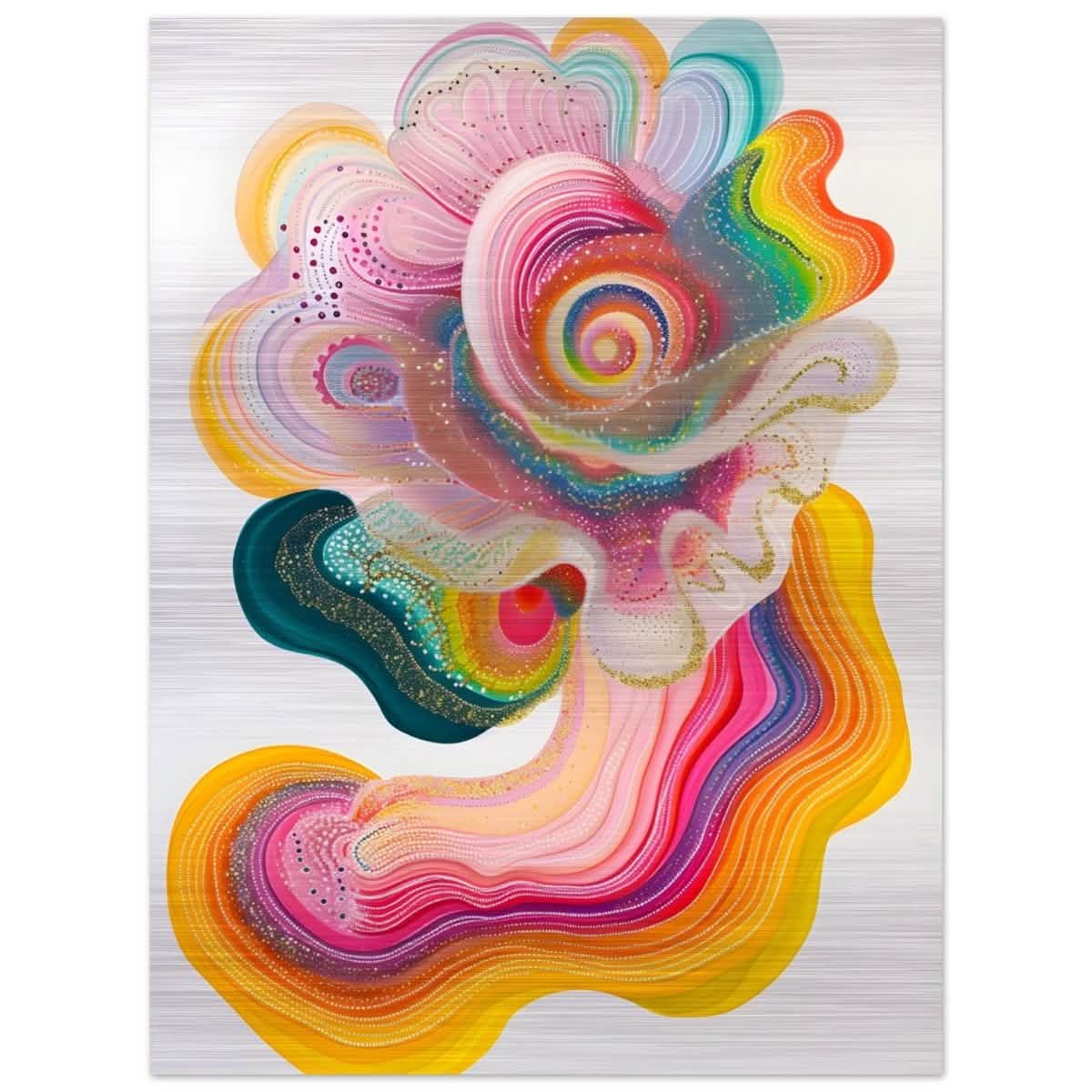 Da Vinci Abstract Wall art - Brushed Aluminum Print - 70x100 cm / 28x40″ -