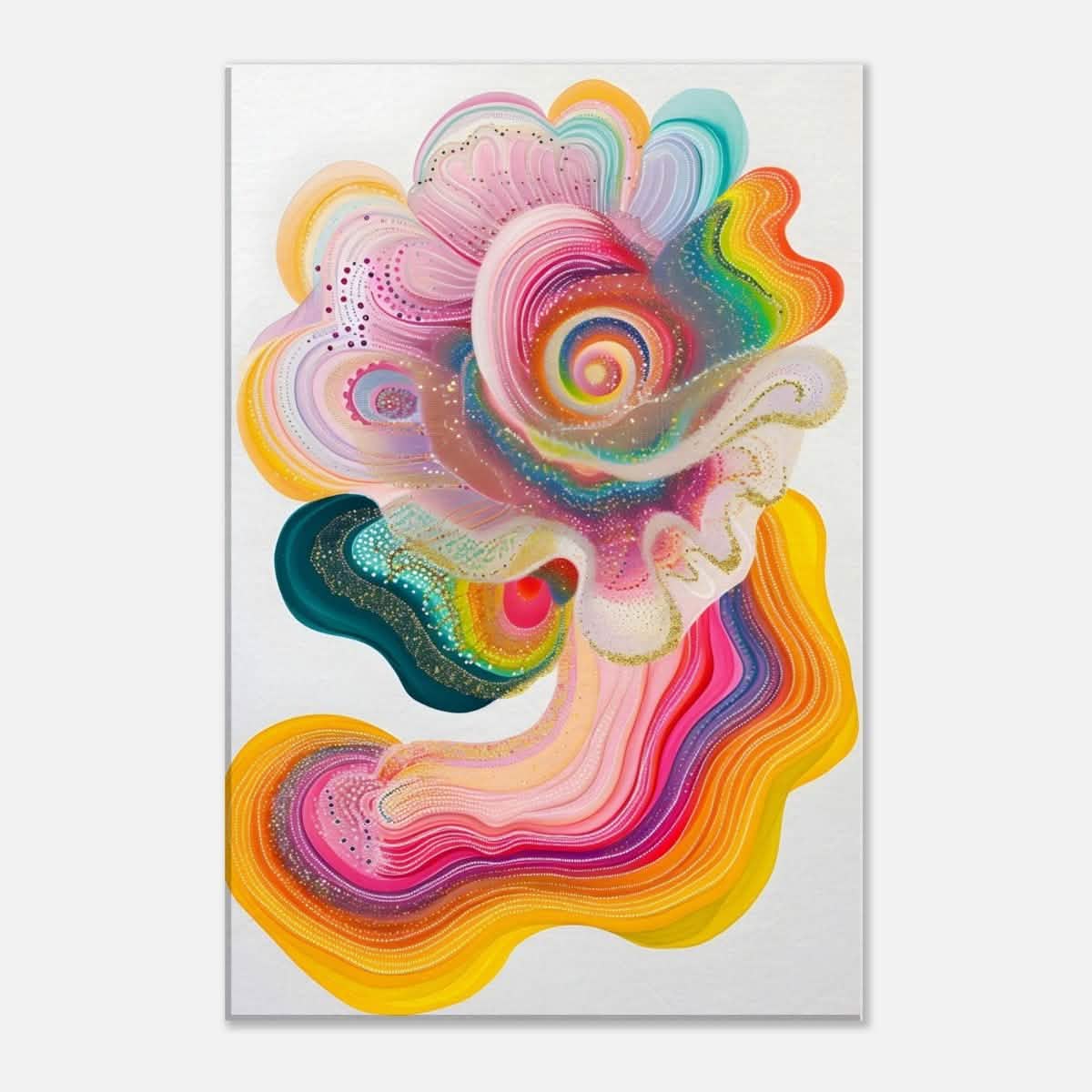 Da Vinci Abstract Wall art - Brushed Aluminum Print - 70x100 cm / 28x40″ -