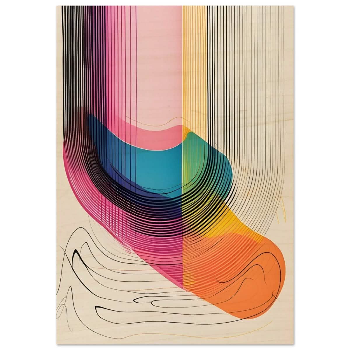 Da Vinci Abstract Wall art - Wood Prints - 70x100 cm / 28x40″ - 10 mm