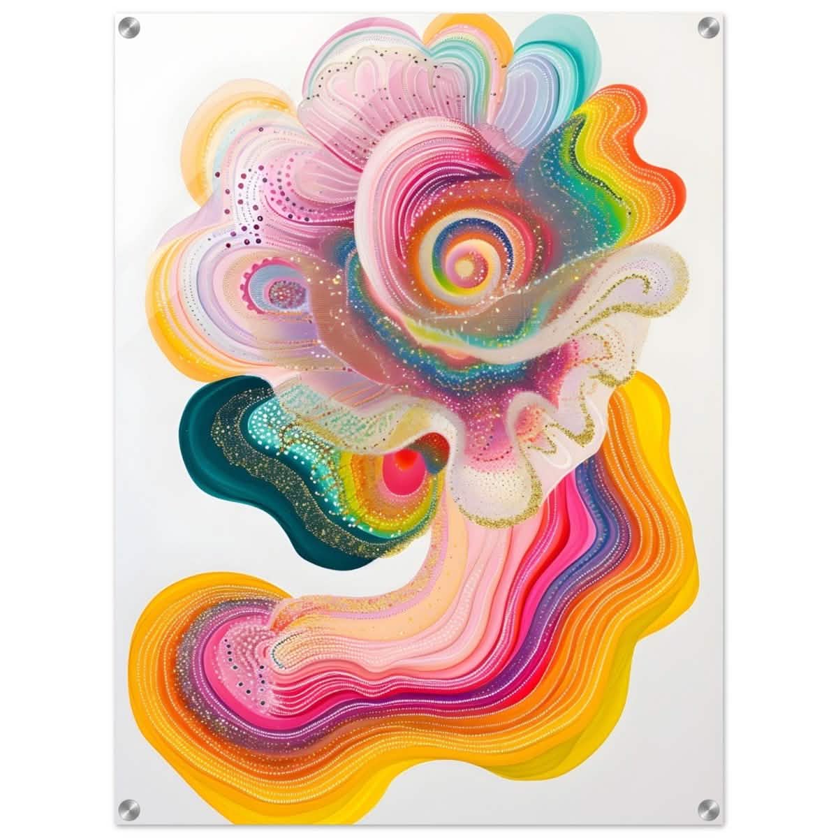 Da Vinci Abstract Wall art - Brushed Aluminum Print - 70x100 cm / 28x40″ -